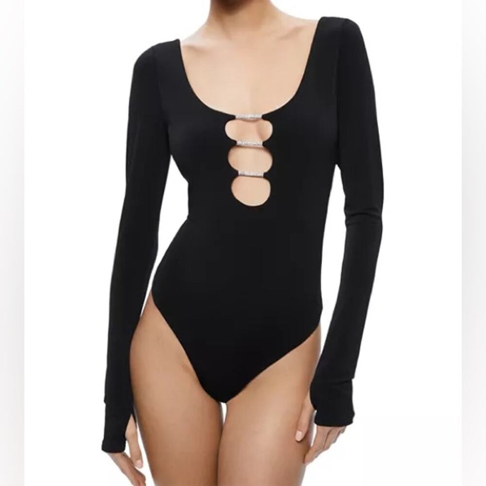 Alice + Olivia Kalena Cut-Out Bodysuit Women’s Sz XL NWT